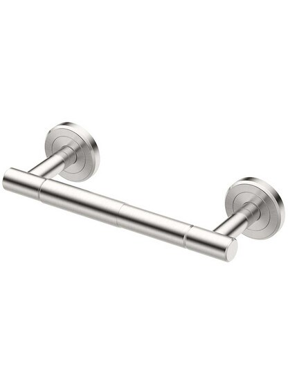 Latitude Toilet Paper Holder in Satin Nickel.